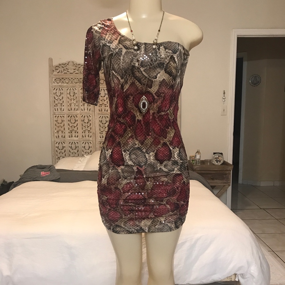 Sexy snake print dress